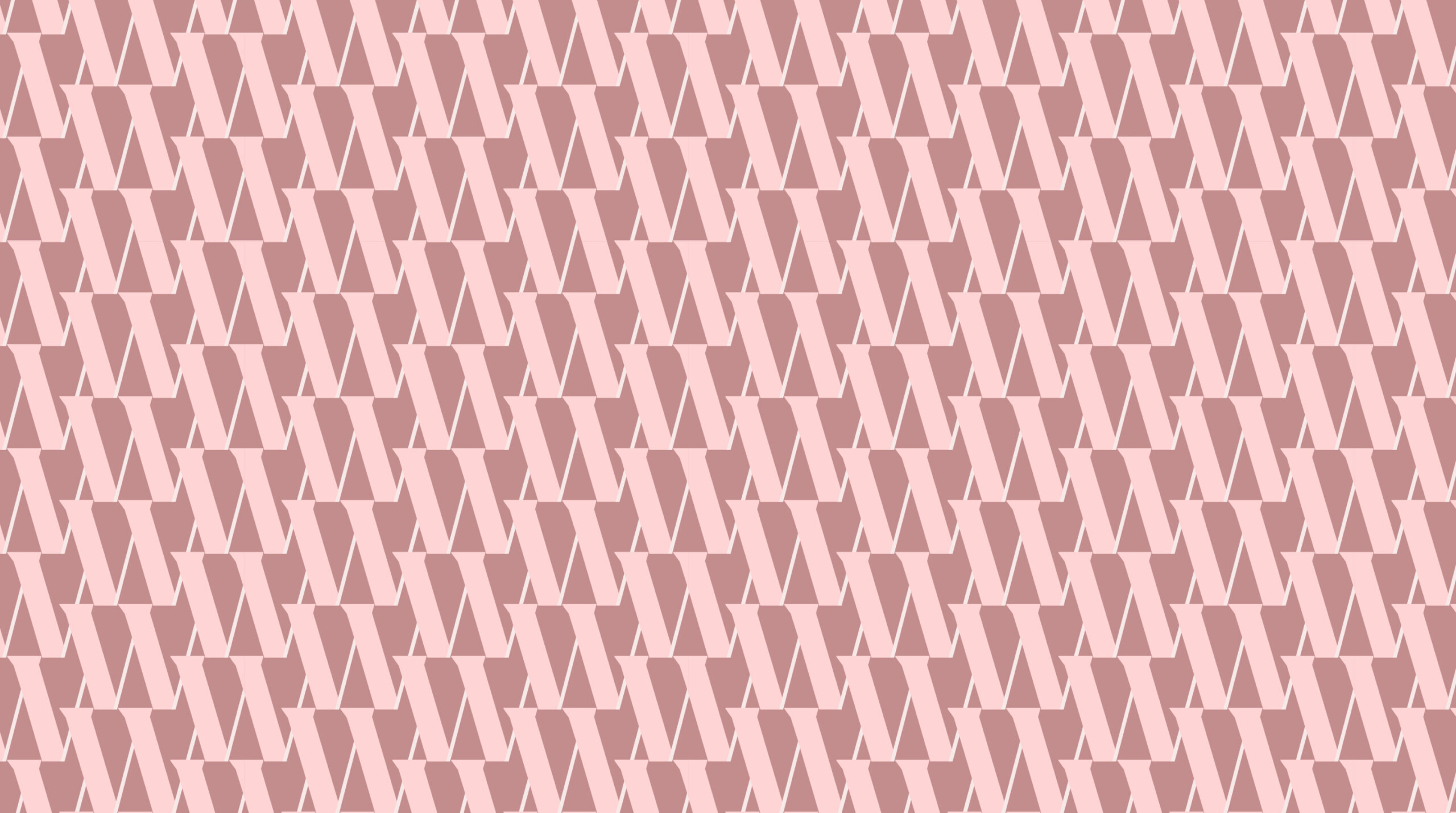 A seamless geometric pattern of light and dark pink triangles arranged in a repeating, interlocking formation, creating a modern, abstract design.