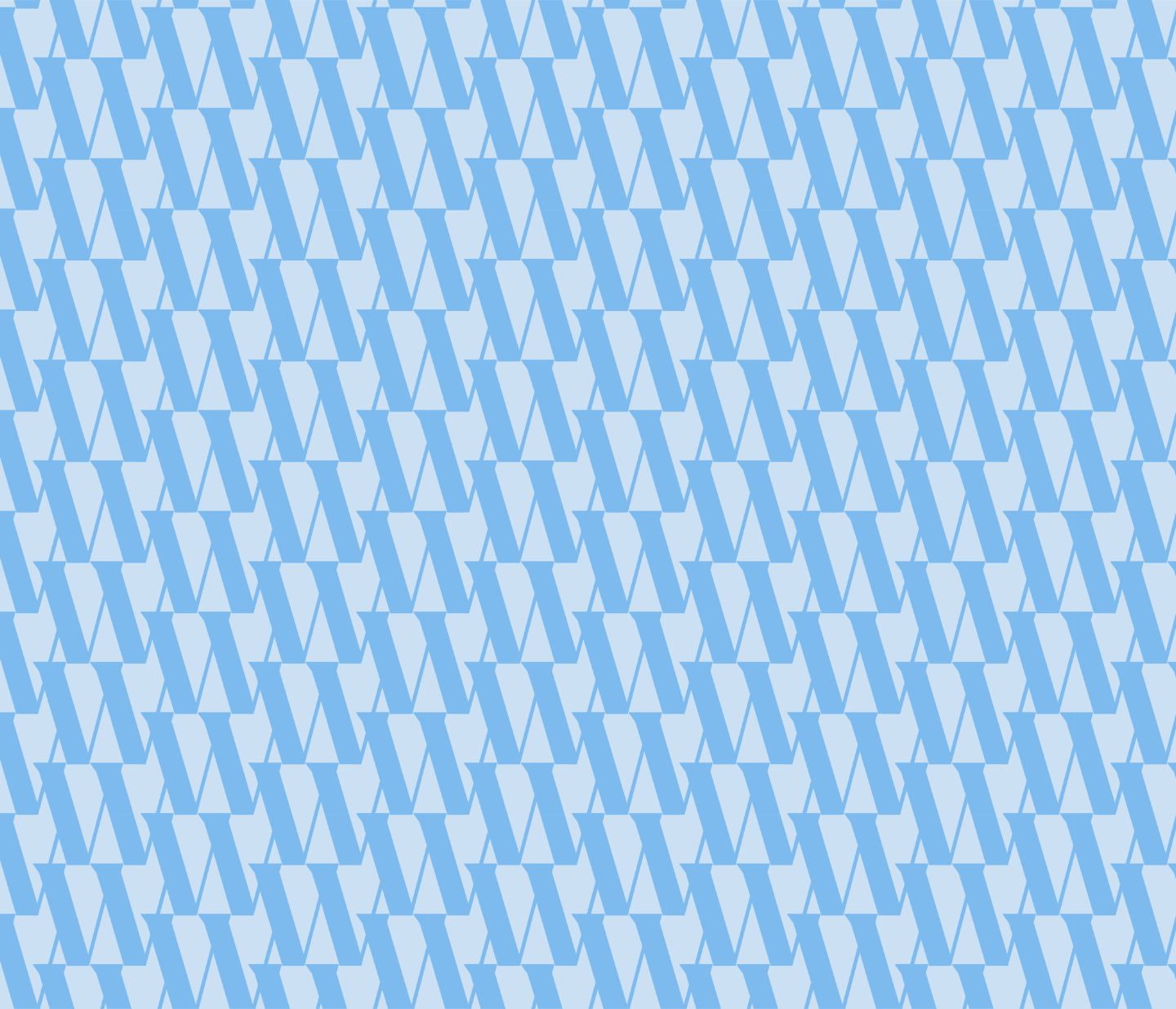 A seamless geometric pattern of blue and light blue parallelograms arranged in a repeating, interlocking design.